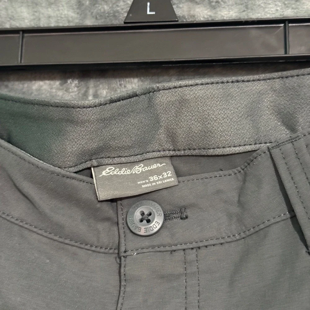 Eddie baur Pants Mens 36 X 32 Solid Gray Chino Hiking Outdoor